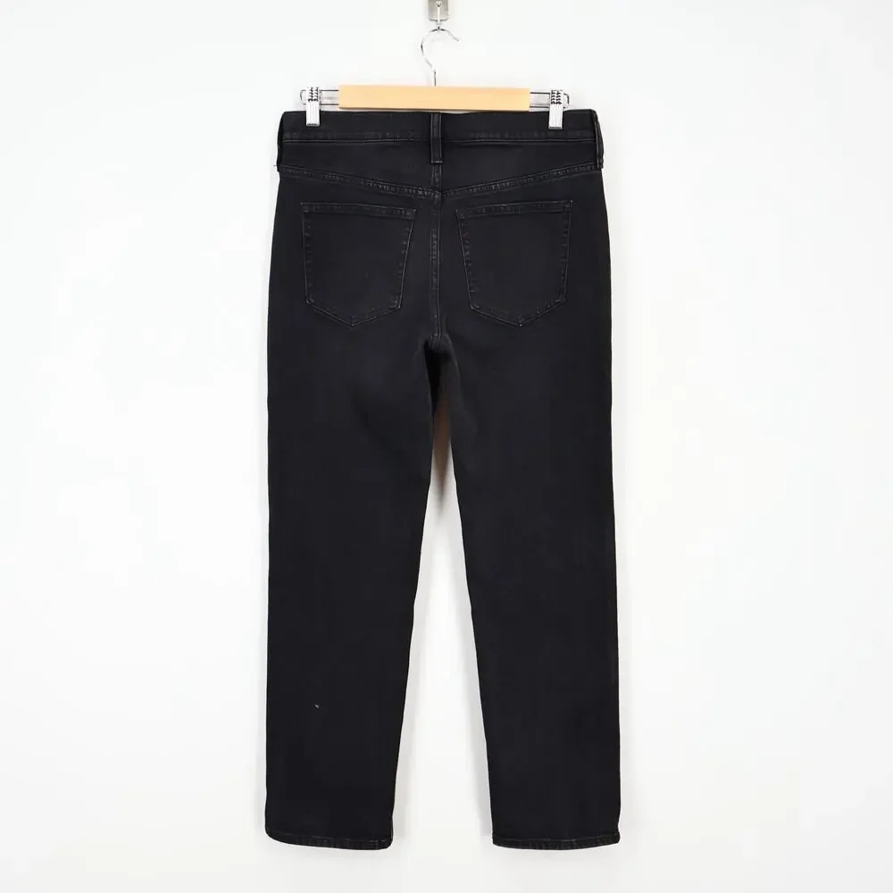 J.Crew Mid Rise 90s Classic Straight Fit Jean Charcoal Wash Size 26 NWOT